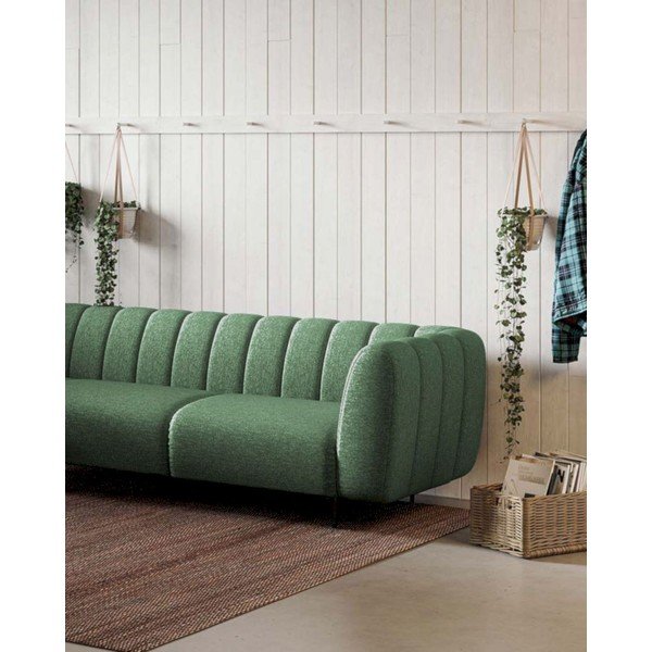 Divano angolare in verde scuro (con penisola a sinistra/a L) Shel – Ghado-image-3