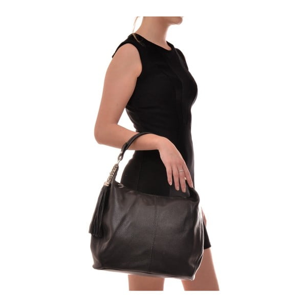 Černá kožená kabelka Sofia Cardoni Bruhna-image-4