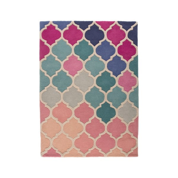 Tappeto in lana rosa 200x290 cm Rosella - Flair Rugs