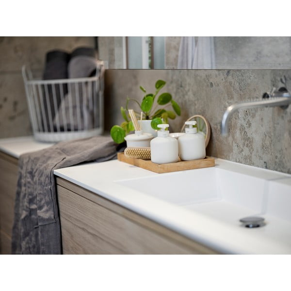 Dispenser di sapone in gres bianco Inu - Zone-image-1