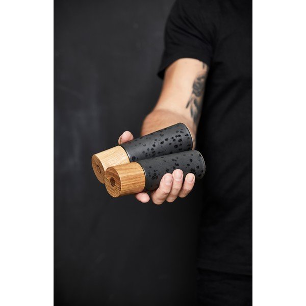 Set macina pepe e sale nero in ceramica 2 pz Gastro Black – Bitz-image-1