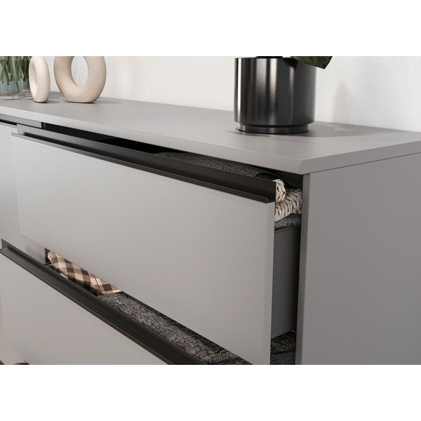 Cassettiera bassa grigia 135x91 cm Bastia - Germania-image-3