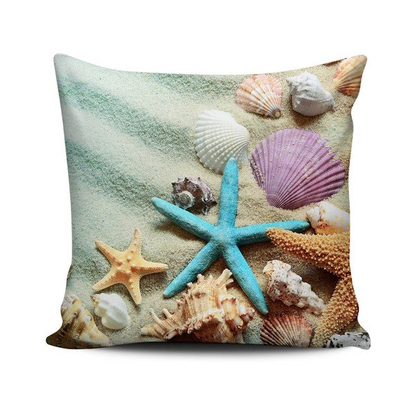 Polštář Home de Bleu Tropical Shells, 43 x 43 cm