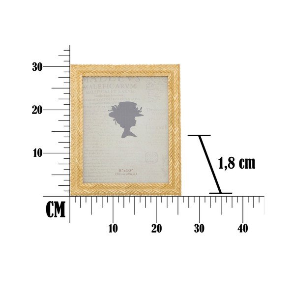 Cornice gialla in resina Stick Glam, 25,3 x 30,5 cm - Mauro Ferretti-image-4