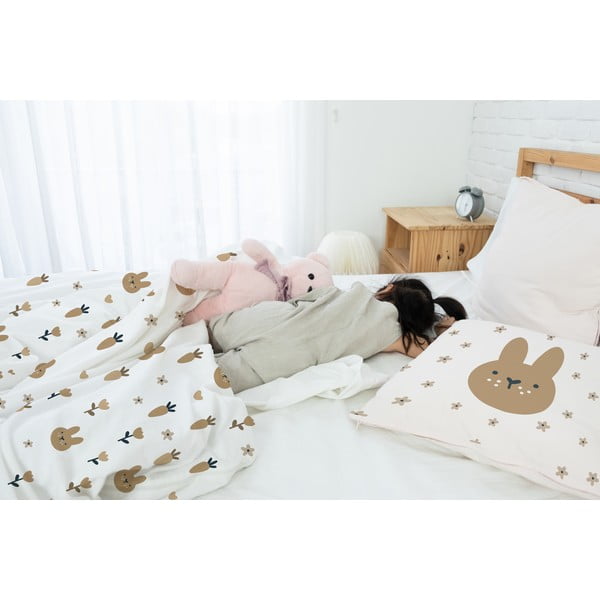Biancheria da letto singola per bambini in cotone sateen 135x200 cm Sweet Bunnies - Butter Kings-image-1