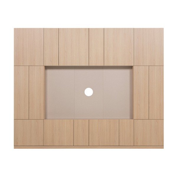Mobile TV componibile di colore naturale 268x215 cm Build – WOOOD-image-2