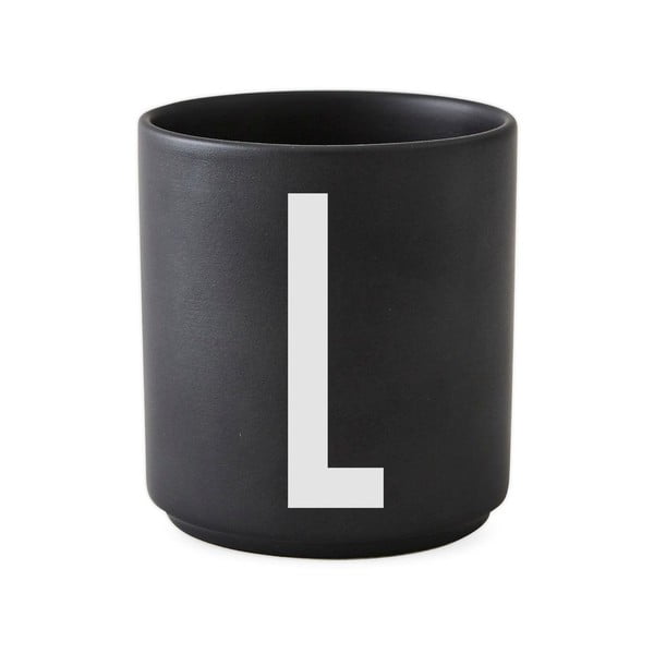 Tazza in porcellana nera Alphabet L, 250 ml A-Z - Design Letters