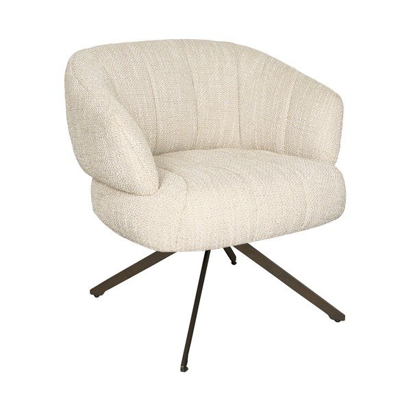 Poltrona beige girevole Saga – MOME
