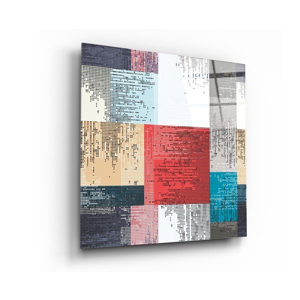 Pittura su vetro , 40 x 40 cm Patchwork - Insigne