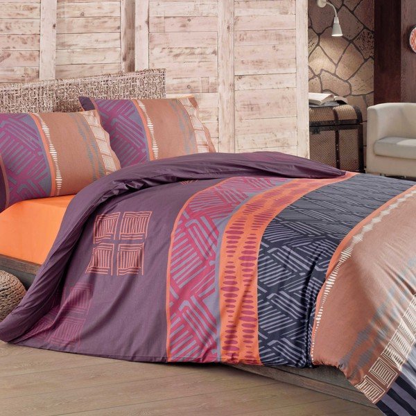Biancheria da letto in cotone con lenzuolo Irem, 200 x 220 cm - Mijolnir