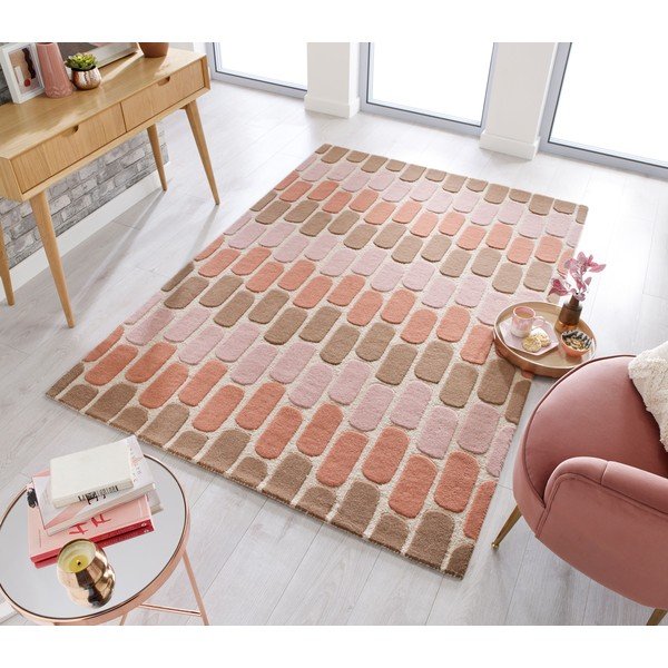 Tappeto in lana arancione , 160 x 230 cm Fossil - Flair Rugs-image-4