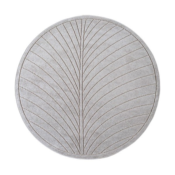 Tappeto da interno/esterno rotondo argentato ø 80 cm Nova 1204 – Ayyildiz Carpets