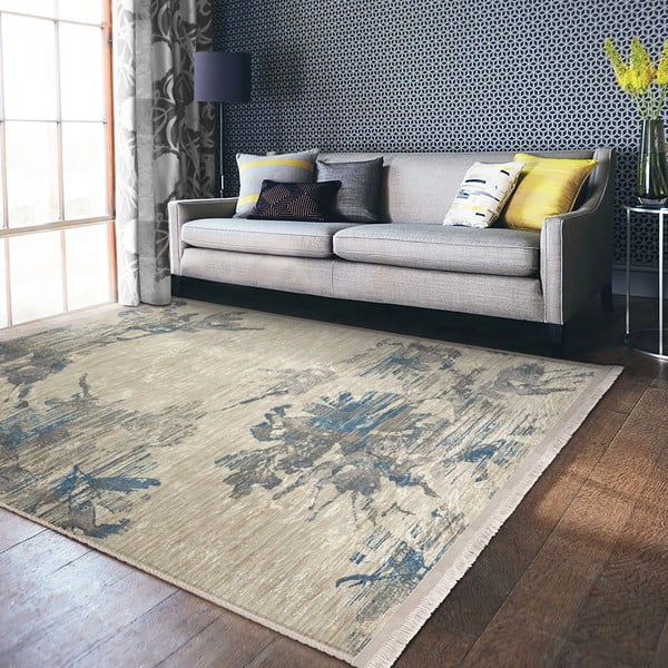 Tappeto blu-beige 80x150 cm - Mila Home-image-4