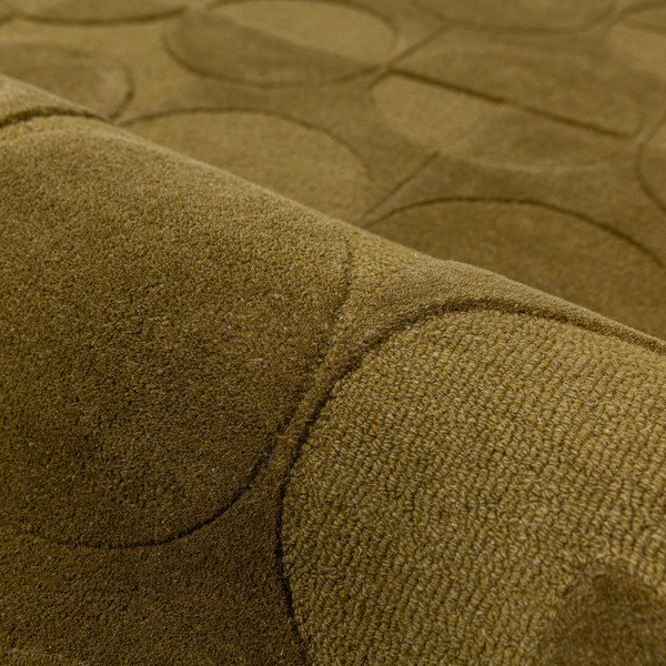 Tappeto rotondo verde scuro in lana tessuto a mano ø 160 cm Gigi – Flair Rugs-image-4