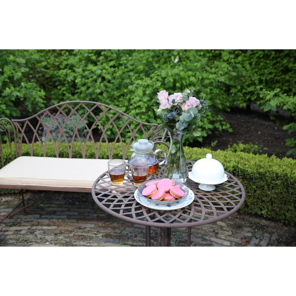 Panchina da giardino in metallo marrone - Esschert Design-image-4