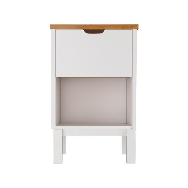 Comodino bianco e marrone Post Nako - Støraa