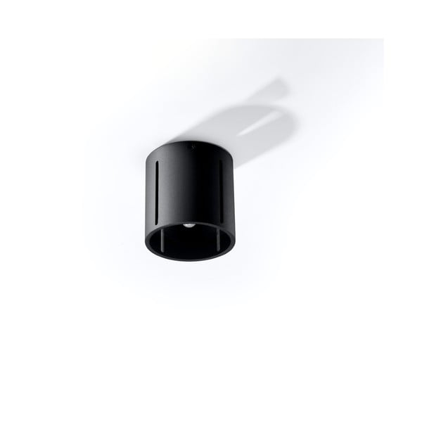 Lampada da soffitto nera con paralume in metallo Vulco - Nice Lamps