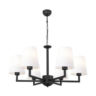 Lampada a sospensione in metallo nero con paralumi bianchi Opviq luci Christina - Opviq lights