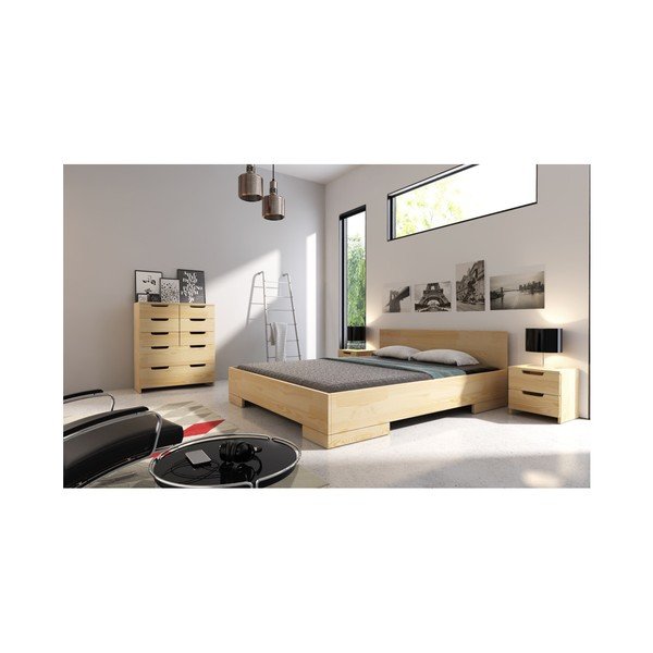 Letto matrimoniale in legno di pino SKANDICA Spectrum Maxi, 160 x 200 cm - Skandica-image-3