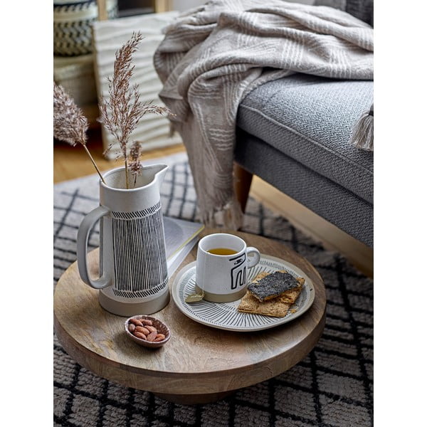 Tazze in set grigio chiaro in gres 3 pz 360 ml Eliana – Bloomingville-image-1