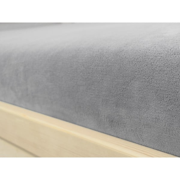 Lenzuolo in micropile grigio, 90 x 160 cm - Benlemi-image-1