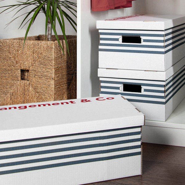 Set di 3 scatole portaoggetti con Mariniere - Compactor-image-1