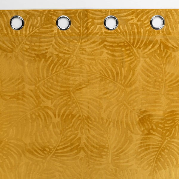 Tenda di velluto giallo 140x240 cm Analia - douceur d'intérieur-image-2