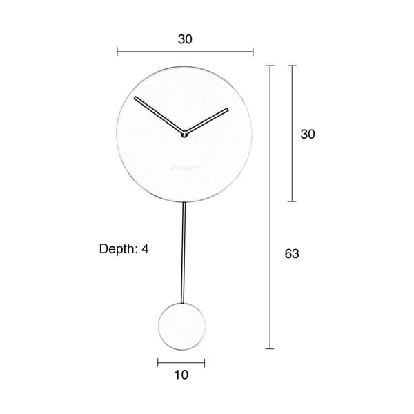 Orologio da parete bianco - Zuiver-image-1