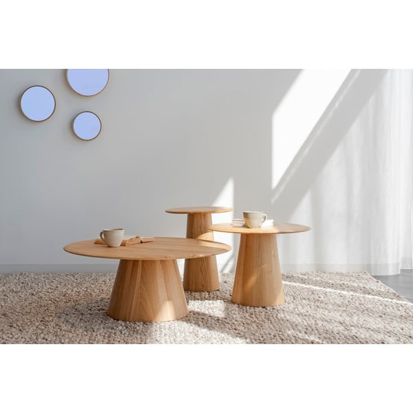 Tavolo rotondo in rovere ø 55 cm Mushroom - Gazzda-image-4