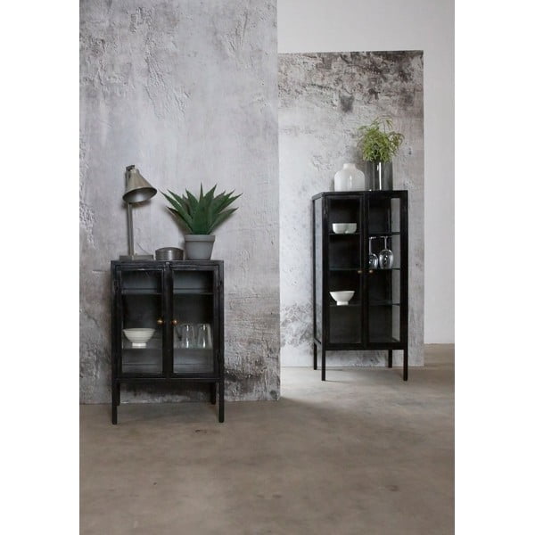 Vetrina nera, altezza 131 cm Nino - Canett-image-2