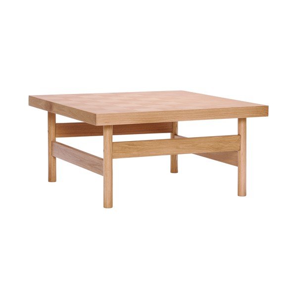 Tavolino da salotto di colore naturale con piano effetto rovere 82x82 cm Skak – Hübsch