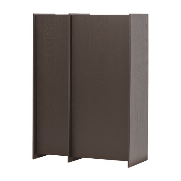 Armadietto marrone scuro con effetto frassino 102x140x44 cm Brock – WOOOD