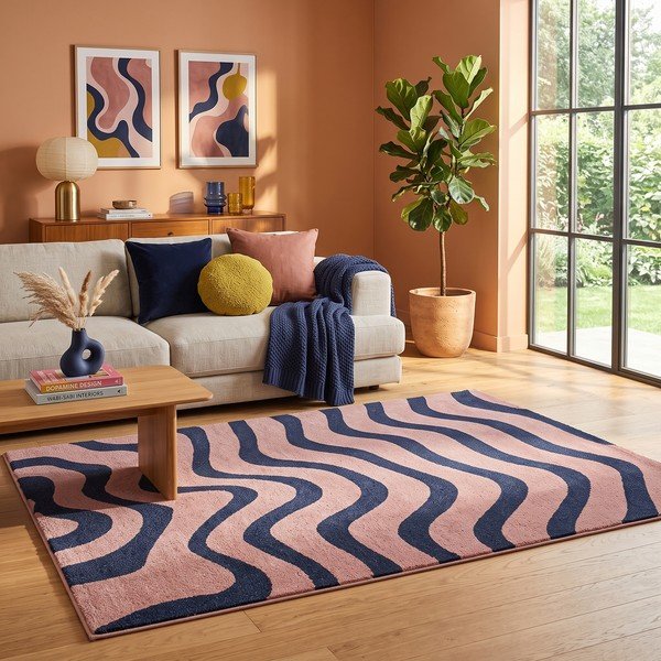 Tappeto blu/rosa 160x230 cm Aurora – ESTE-image-1