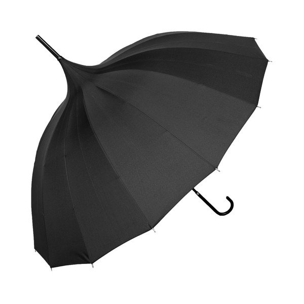 Černý holový deštník Ambiance Bebeig, ⌀ 90 cm