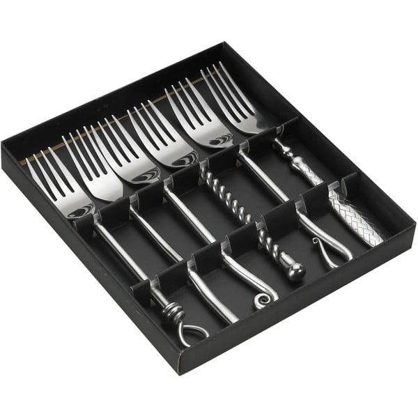 Set di 6 forchette in acciaio inox in confezione regalo Forgiato - Jean Dubost