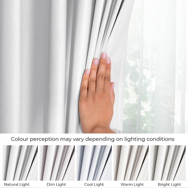 Tenda parzialmente oscurante bianca in velluto 140x270 cm Eyelets – Restilo-image-4