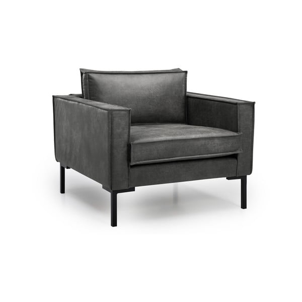 Poltrona in similpelle grigio scuro Rate - Scandic