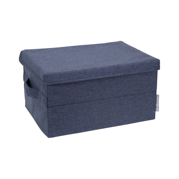 Scatola in tessuto blu con coperchio 35x19x26 cm Soft Storage - Bigso Box of Sweden