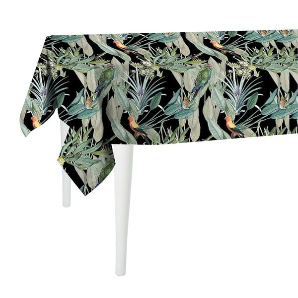 Tovaglia nera Jungle Birds, 220 x 140 cm Honey - Mike & Co. NEW YORK