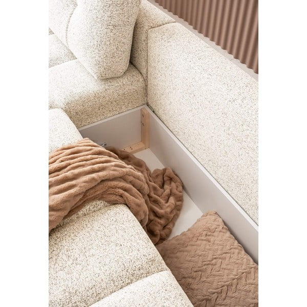 Divano angolare componibile color crema allungabile/con contenitore (con penisola a sinistra) Lulu – Miuform-image-2