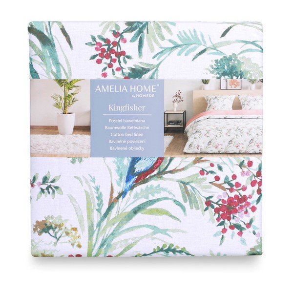 Biancheria da letto singola in cotone Averi Kingfisher, 155 x 220 cm Averi Kingfihser - AmeliaHome-image-4