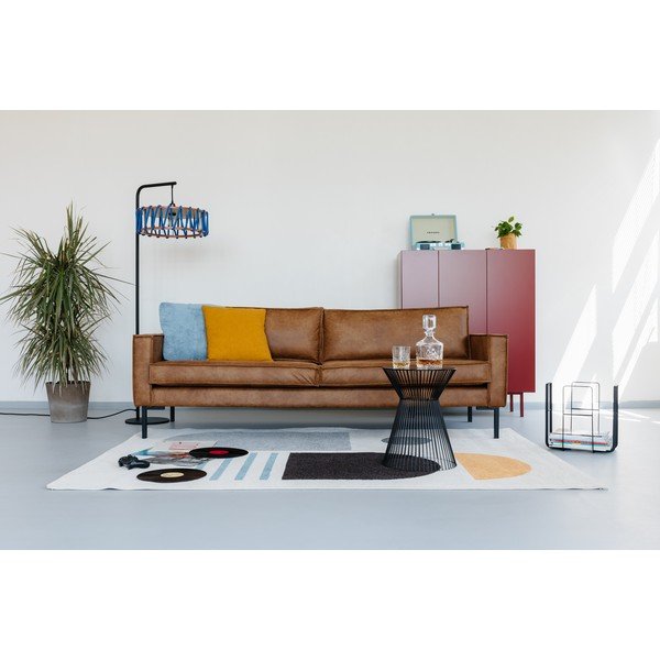 Divano in similpelle marrone 216 cm Rate - Scandic-image-4