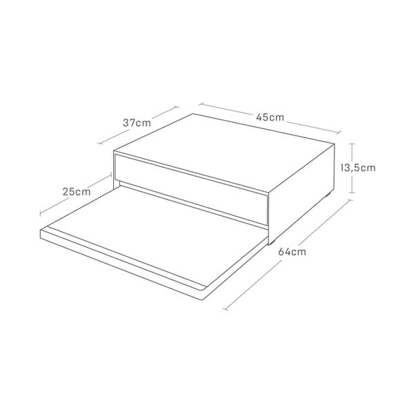 Ripiano aggiuntivo estraibile in metallo Tower - YAMAZAKI-image-2