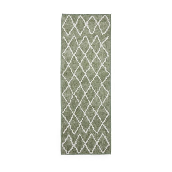 Passatoia verde lavabile 61x170 cm Coral Green – Think Rugs
