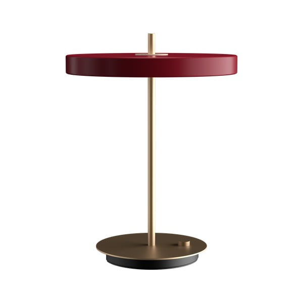Lampada da tavolo dimmerabile a LED bordeaux con paralume in metallo (altezza 41,5 cm) Asteria Table - UMAGE