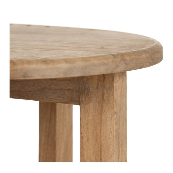 Tavolino rotondo in legno mindi massiccio ø 40 cm Dala – Ixia-image-3