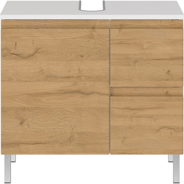 Mobile bianco sotto il lavabo in rovere 60x56 cm Torrance - Germania