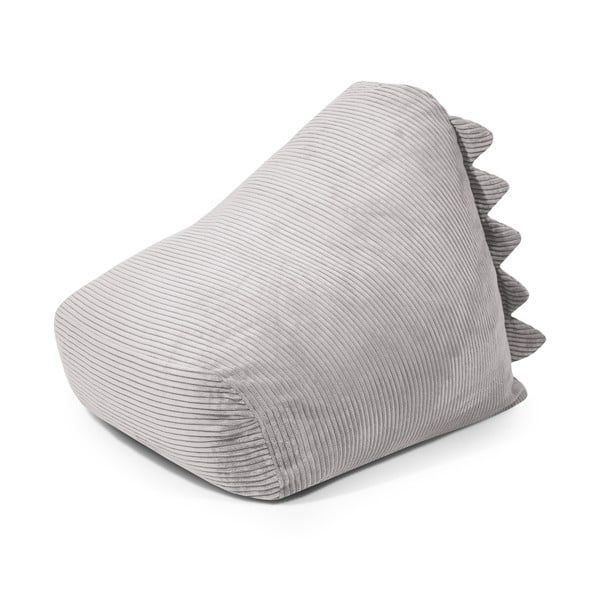 Pouf a sacco per bambini grigio chiaro con rivestimento in velluto a coste Snug 80 Dragon – SLOWDOWN