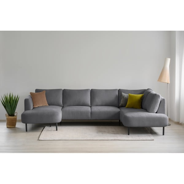 Divano angolare grigio scuro (angolo destro/"U") Hero - Scandic-image-1
