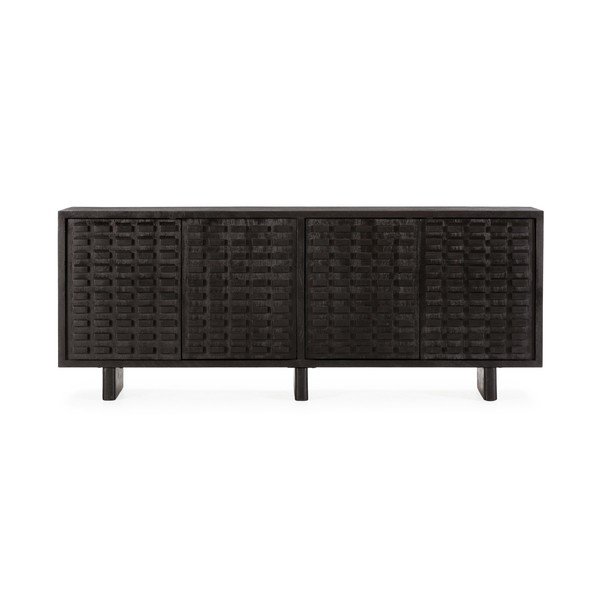 Cassettiera nera in mango massiccio 200x80x40 cm Inaya – MOME